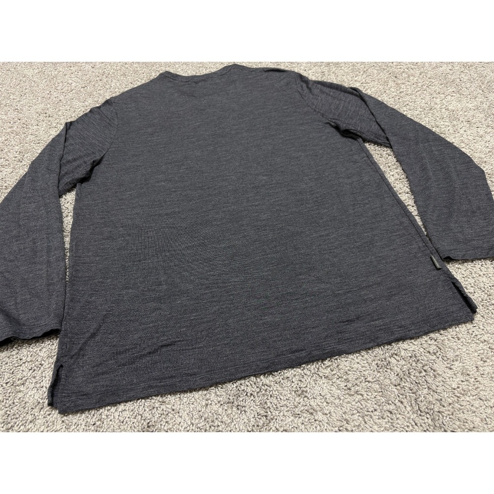 ICEBREAKER T-Shirt Cool Lite Long Sleeve Base Layer Tee Gray Performance Mens XL - Picture 9 of 15